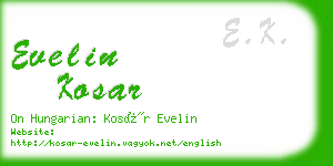 evelin kosar business card